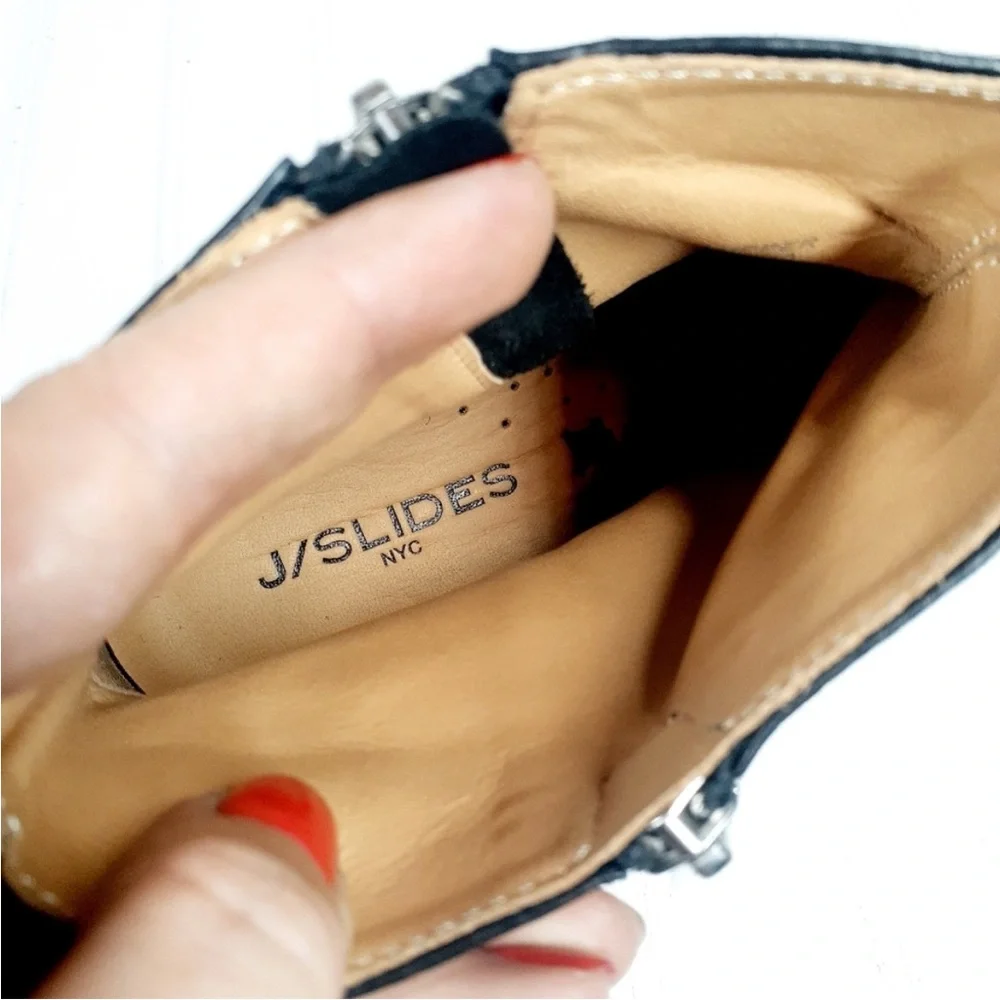 NWOB • J/SLIDES “Tina” Leather Waterproof Platform Sneaker Bootie • Women’s 7.5